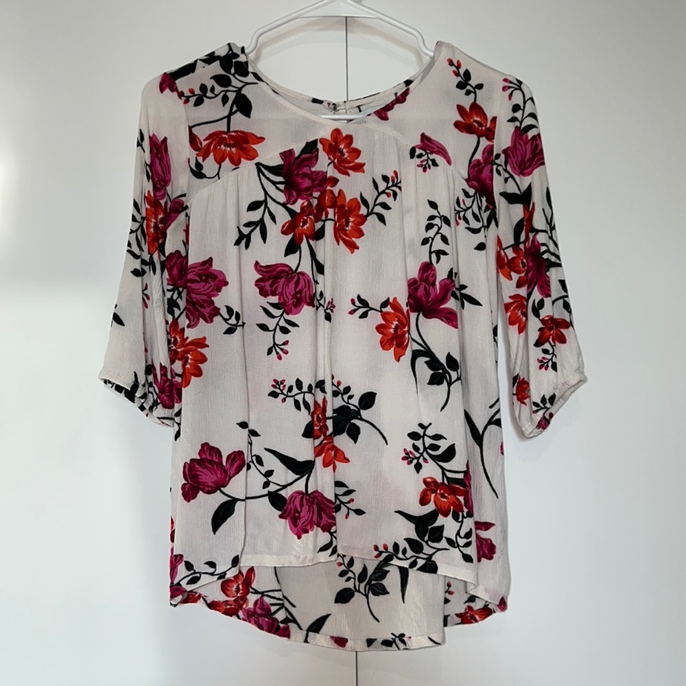White floral top